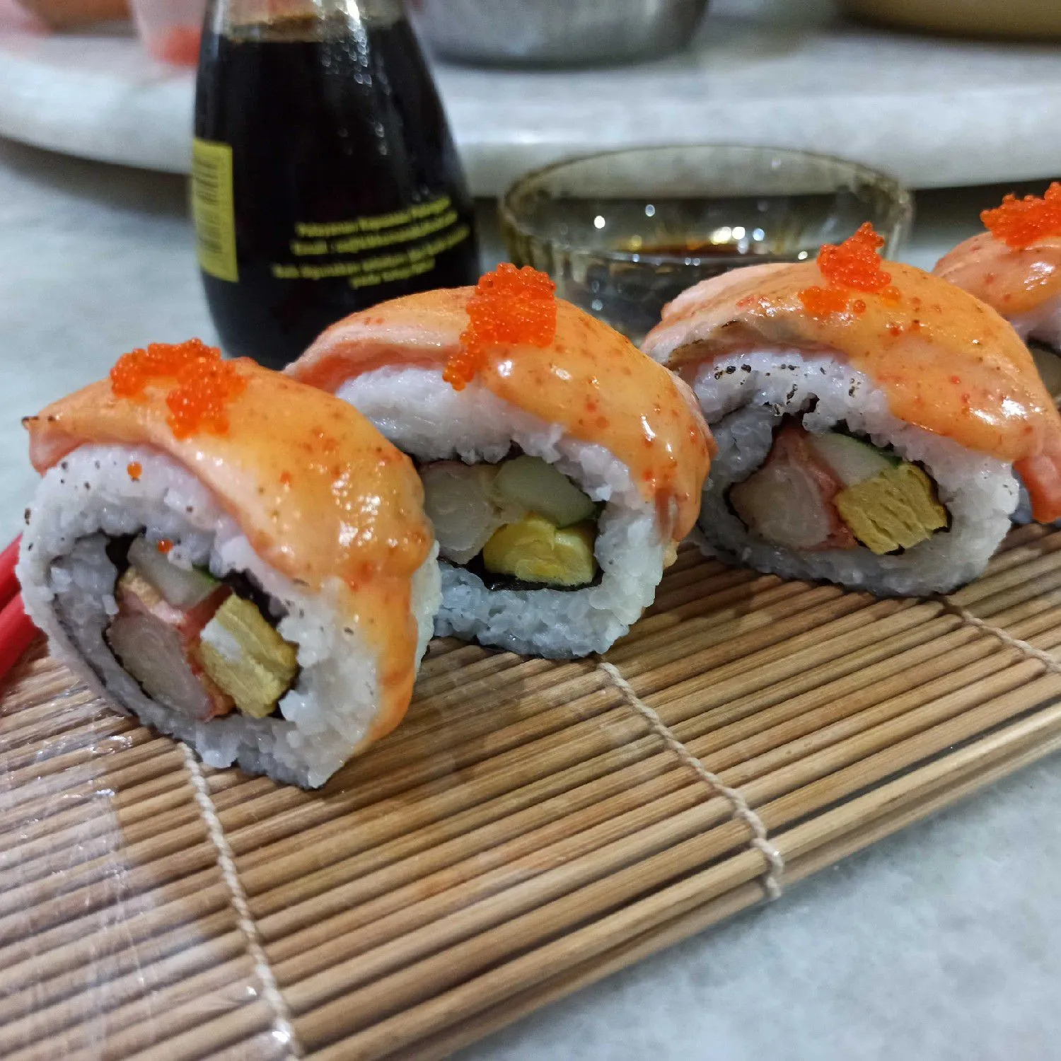 Salmon Mentai Sushi Roll