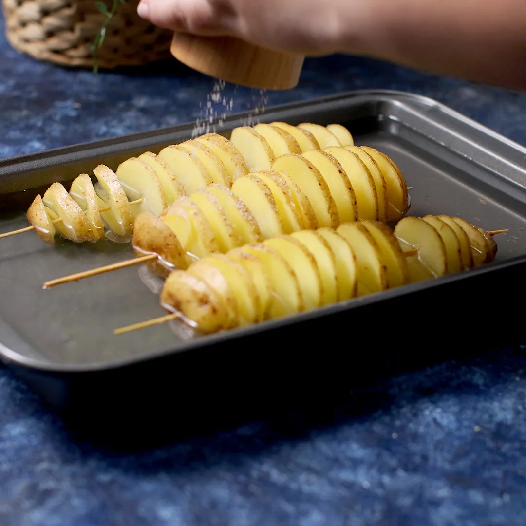 Step 1 Kentang Mini Spiral dengan Mayo Paprika