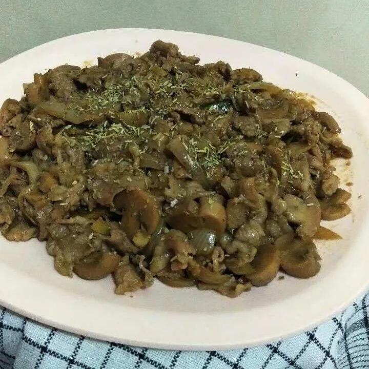 Beef Belly & Mushroon Teriyaki