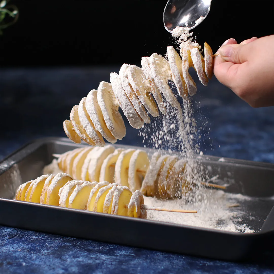 Step 3 Kentang Mini Spiral dengan Mayo Paprika