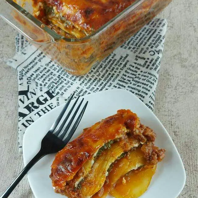 Spinach Potato Lasagna #JagoMasakMinggu1Periode3