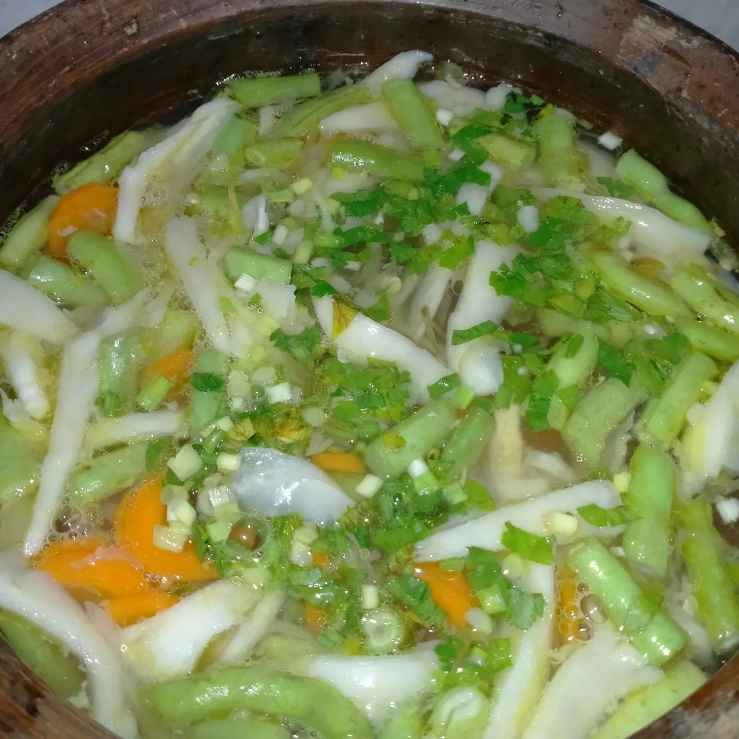 Step 7 Sop Jamur Tiram Wortel