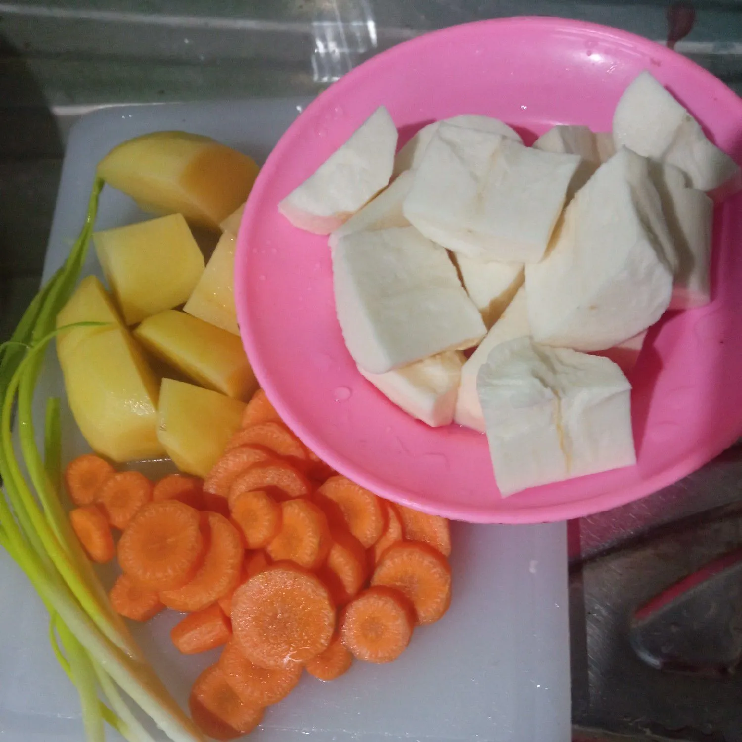 Step 1 Sup Singkong Ceker