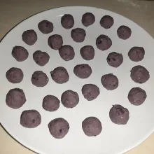 Bentuk jadi bulatan kecil.