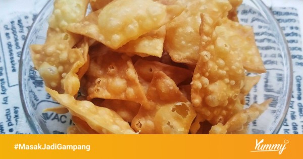 pengguna aplikasi cookpad mencoba resep kulit pangsit goreng