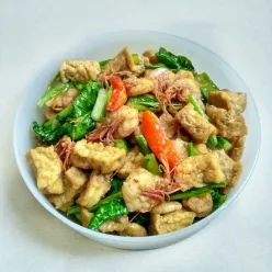 Tumis Udang Tahu Sawi