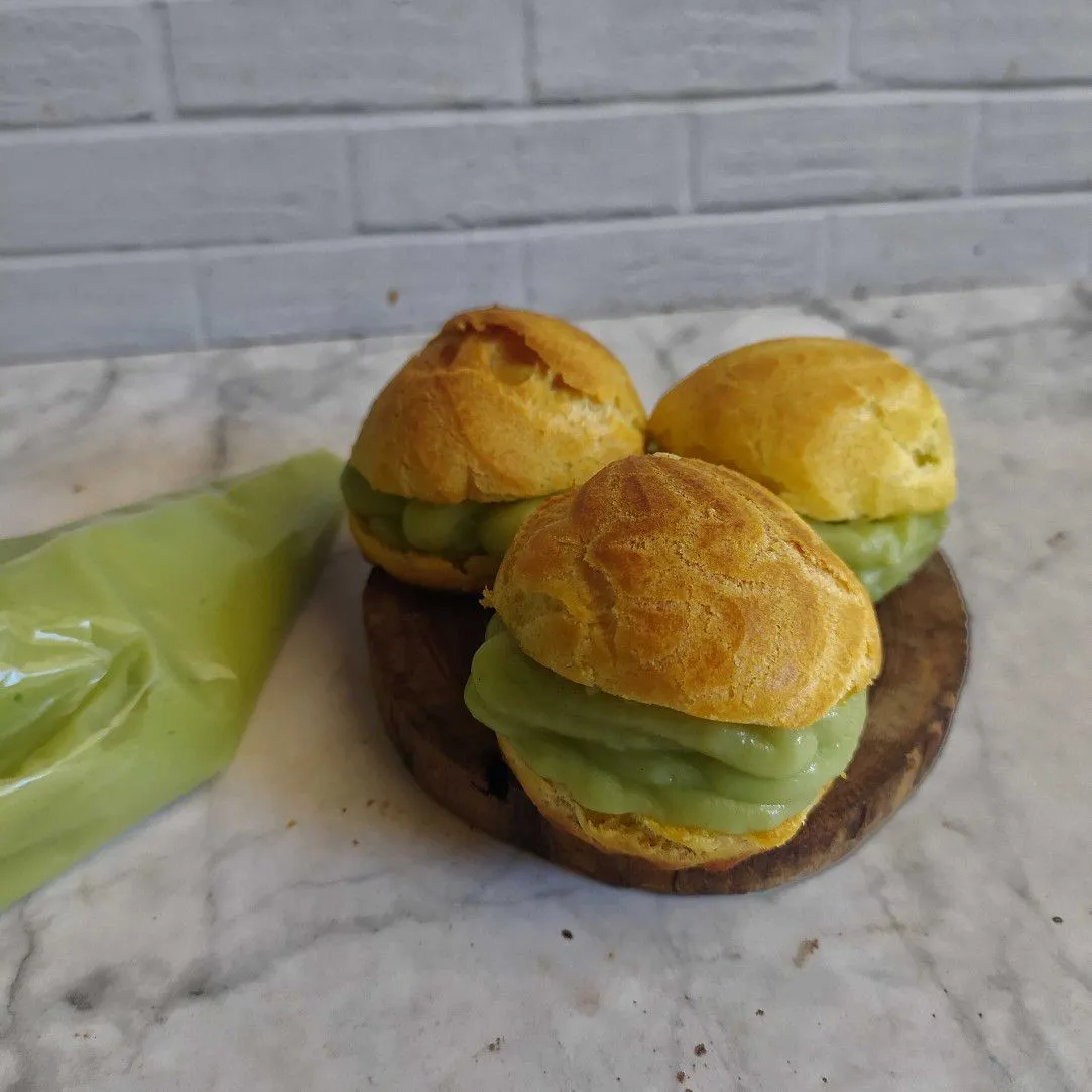 Kue Soes Vla Matcha #JagoMasakMinggu2Periode3