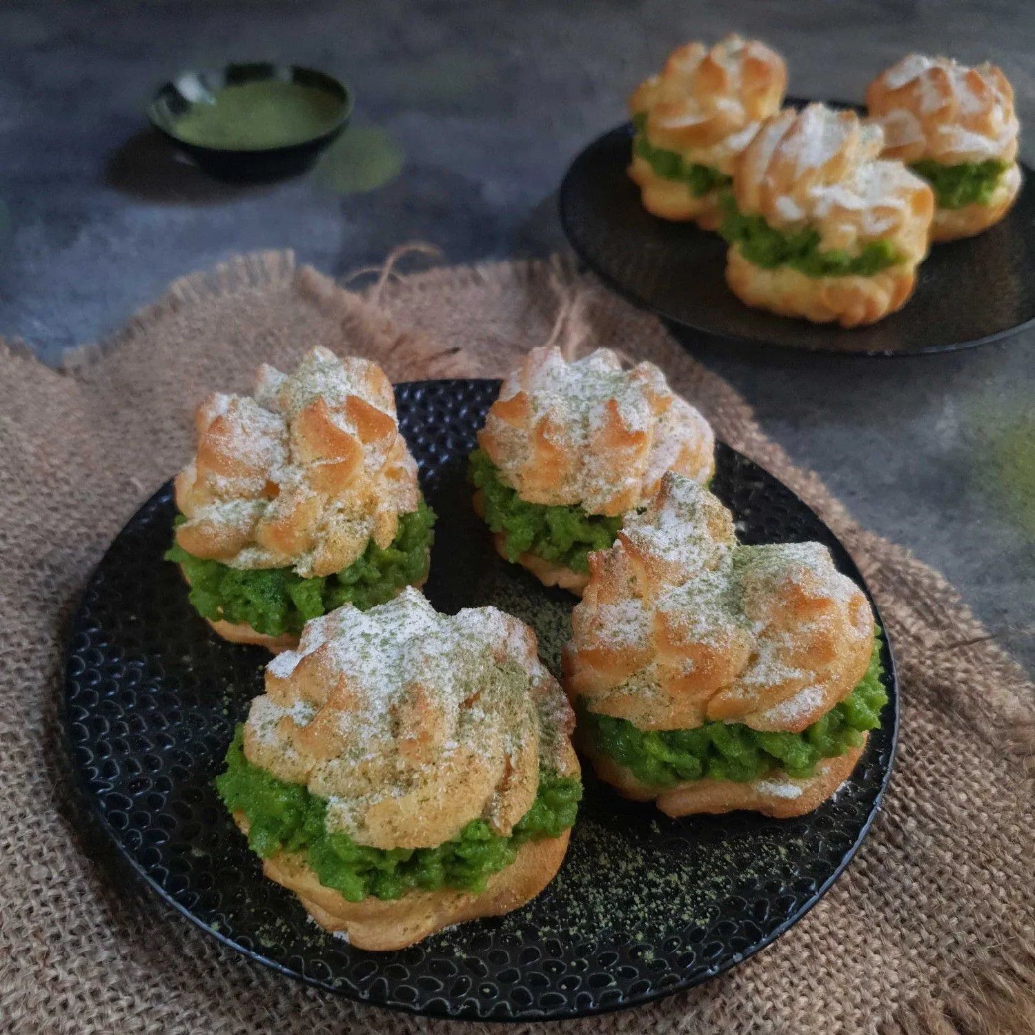 Kue Soes Green Tea (Matcha Choux) #JagoMasakMinggu2Periode3