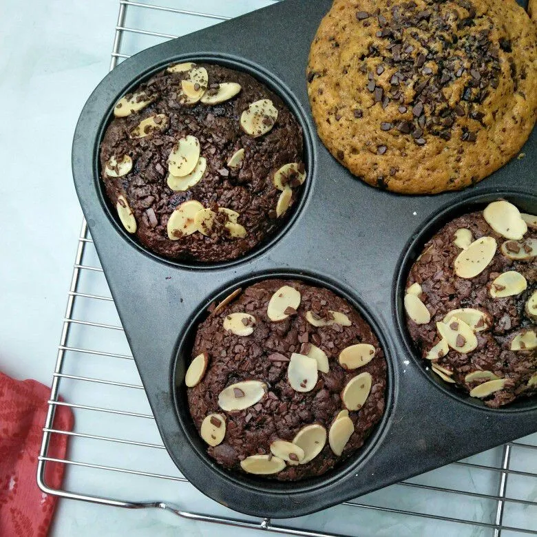 Chocolate Almond Custard Muffin #JagoMasakMinggu3Periode3