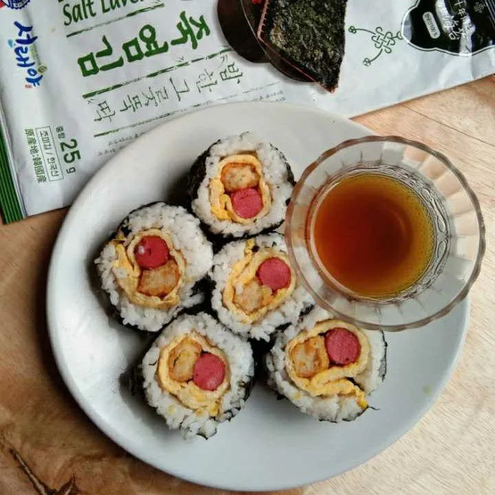 Kimbab (Isi Telur Nugget dan Sosis) #JagoMasakMinggu3Periode3