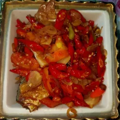 Tumis Ikan Asin Peda
