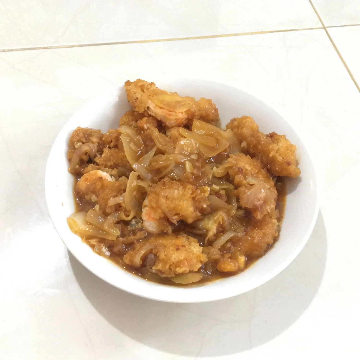 Udang Tepung Asam Manis