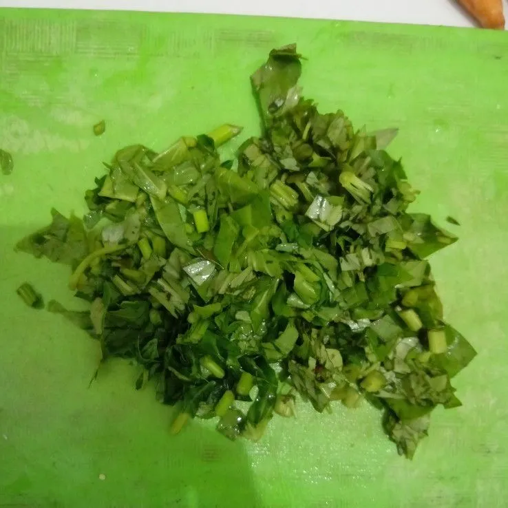 Step 4 Pangsit Ayam Kangkung Kukus