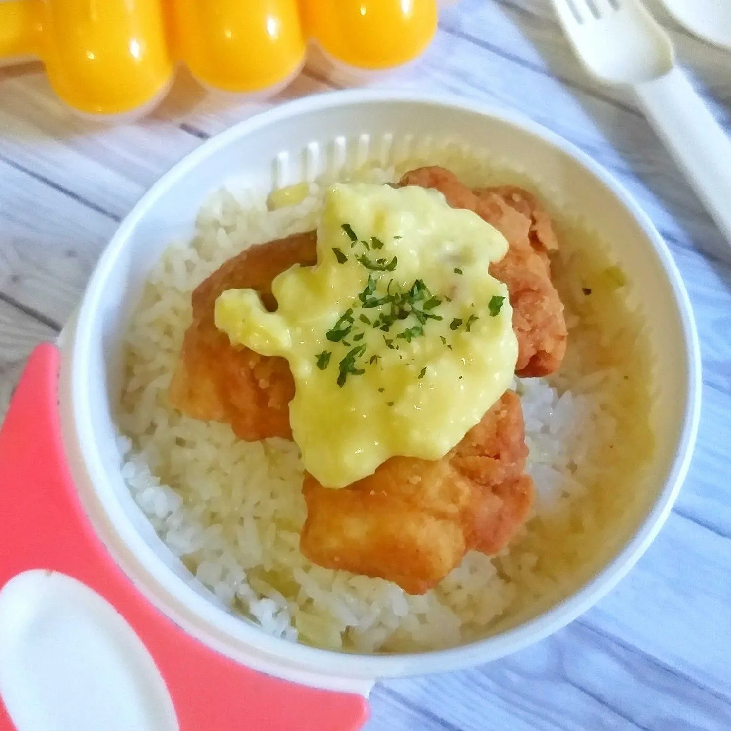 Chicken Cheese Rice Bowl #JagoMasakMinggu3Periode3