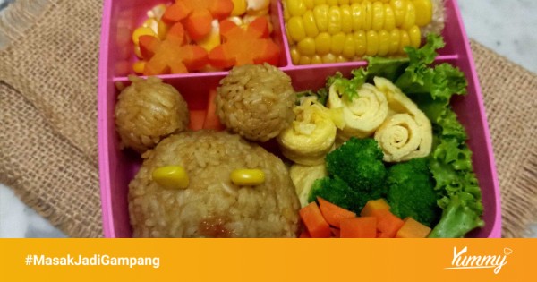 Resep Tedy Bear Bento #JagoMasakMinggu3Periode3 Sederhana Rumahan di ...