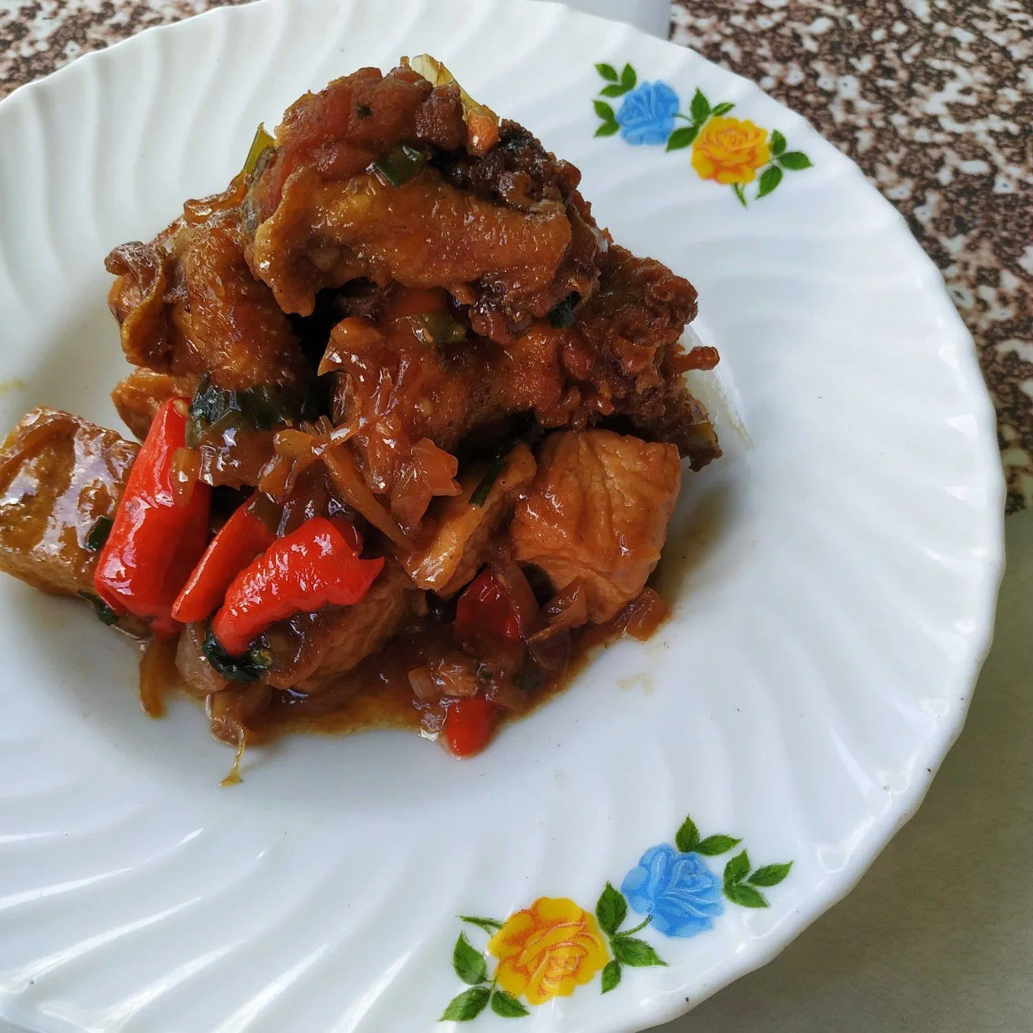 Tahu Ayam Saos Tiram