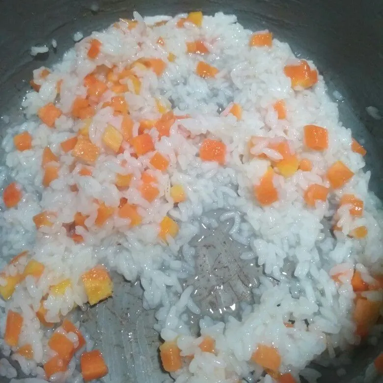 Step 1 Nasi Tim Udang