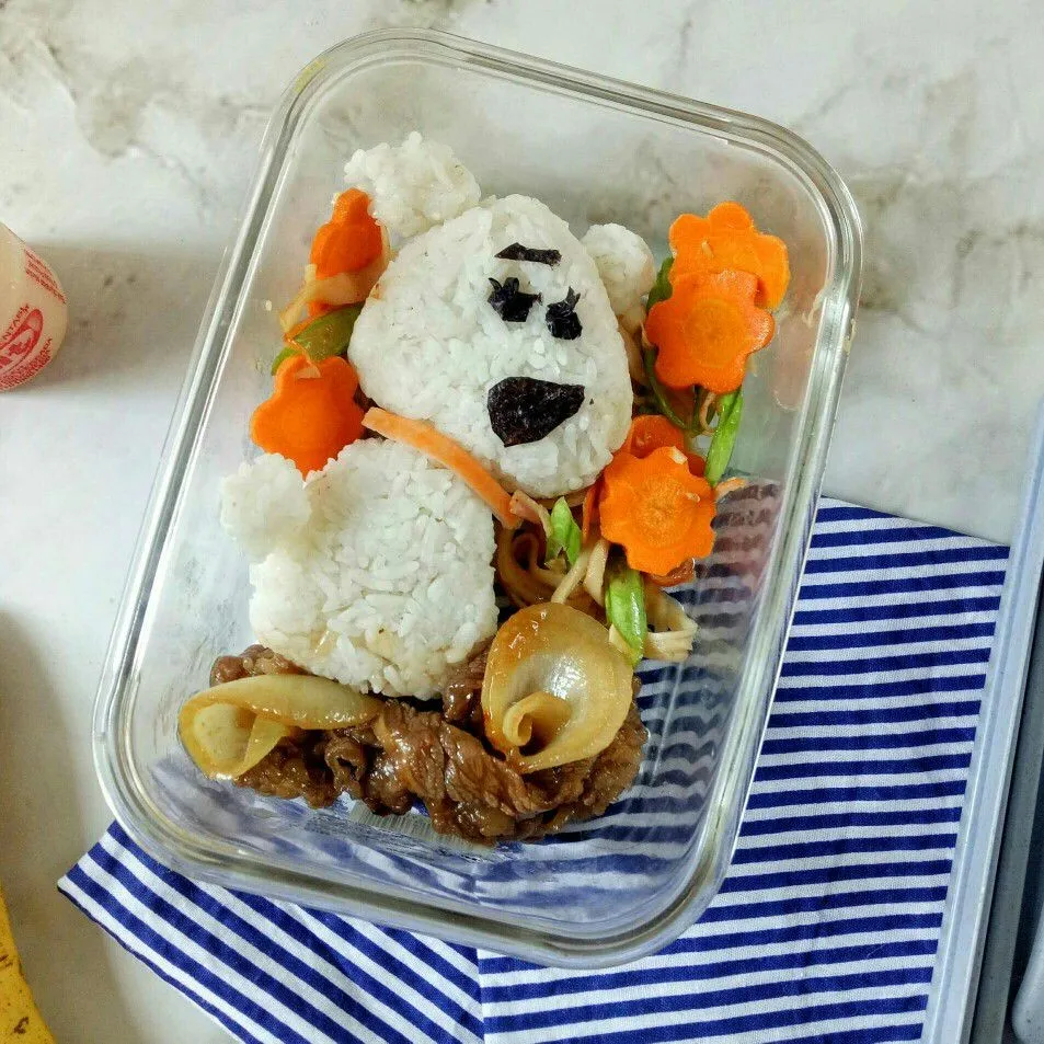 Bento Onigiri Beef BBQ Shiro #JagoMasakMinggu3Periode3