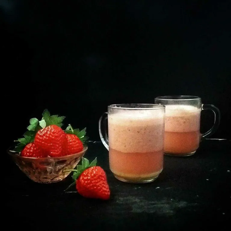 Strawberry Milkshake #JagoMasakMinggu3Periode3