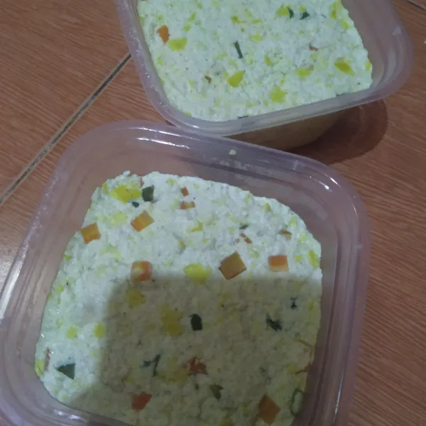 Kukus 30 menit, angkat & dinginkan.