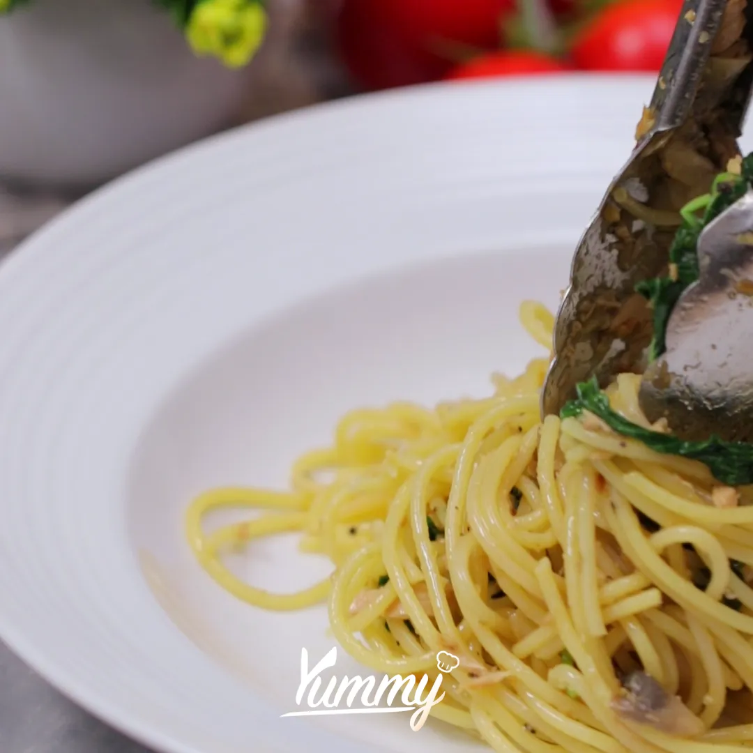 Step 5 Spaghetti Tuna Bayam