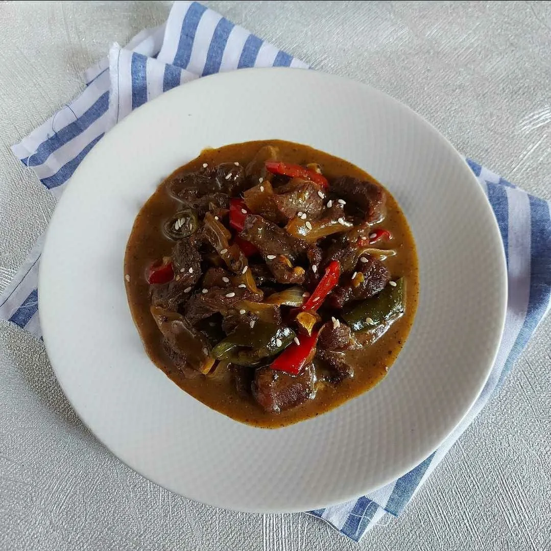 Black Pepper Beef Creamy #JagoMasakMinggu4Periode3