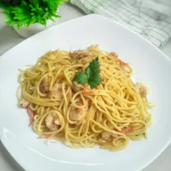 Aglio Olio with Prawn #JagoMasakMinggu4Periode3