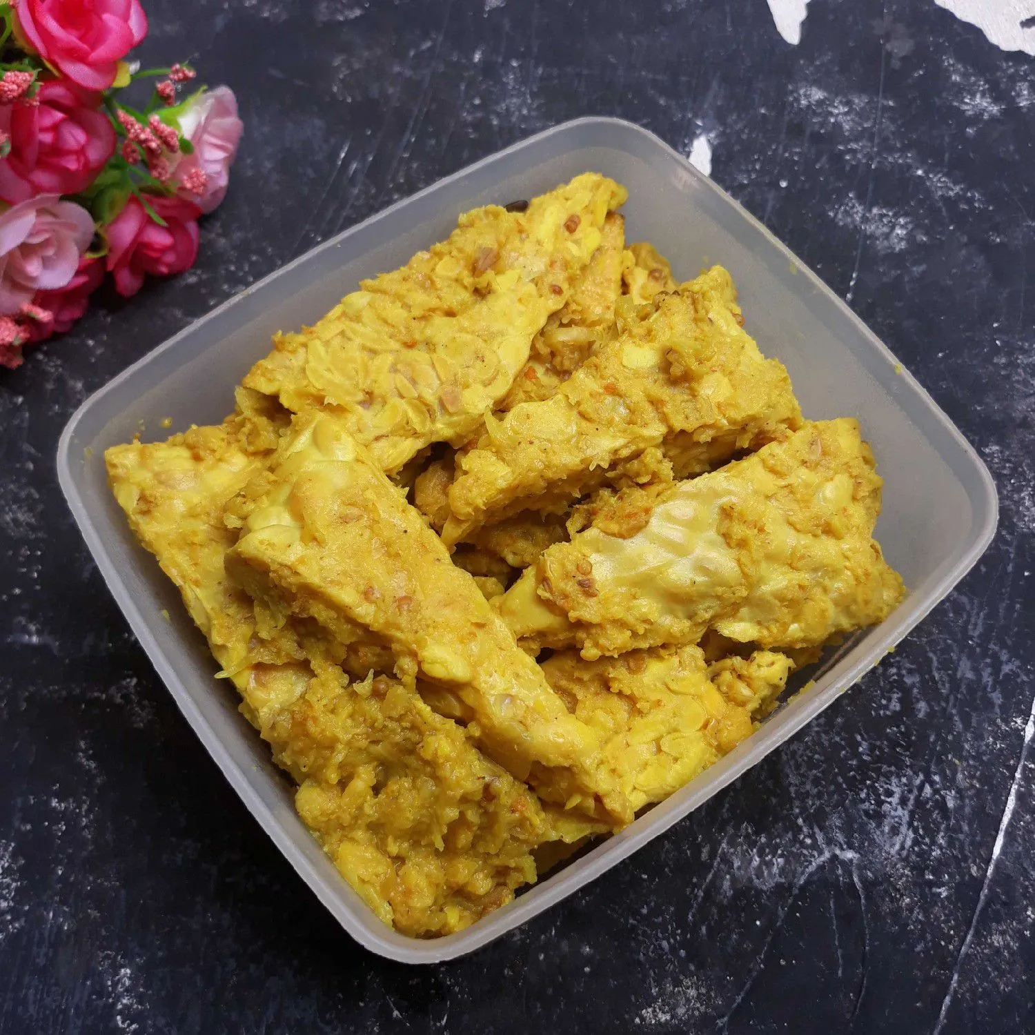 Tempe Ungkep Bumbu Kuning