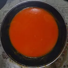 Aduk-aduk dan masak sampai mengental. Angkat dan dinginkan.