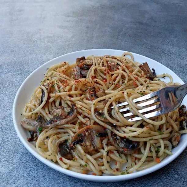Garlic Mushroom Spaghetti #JagoMasakMinggu4Periode3