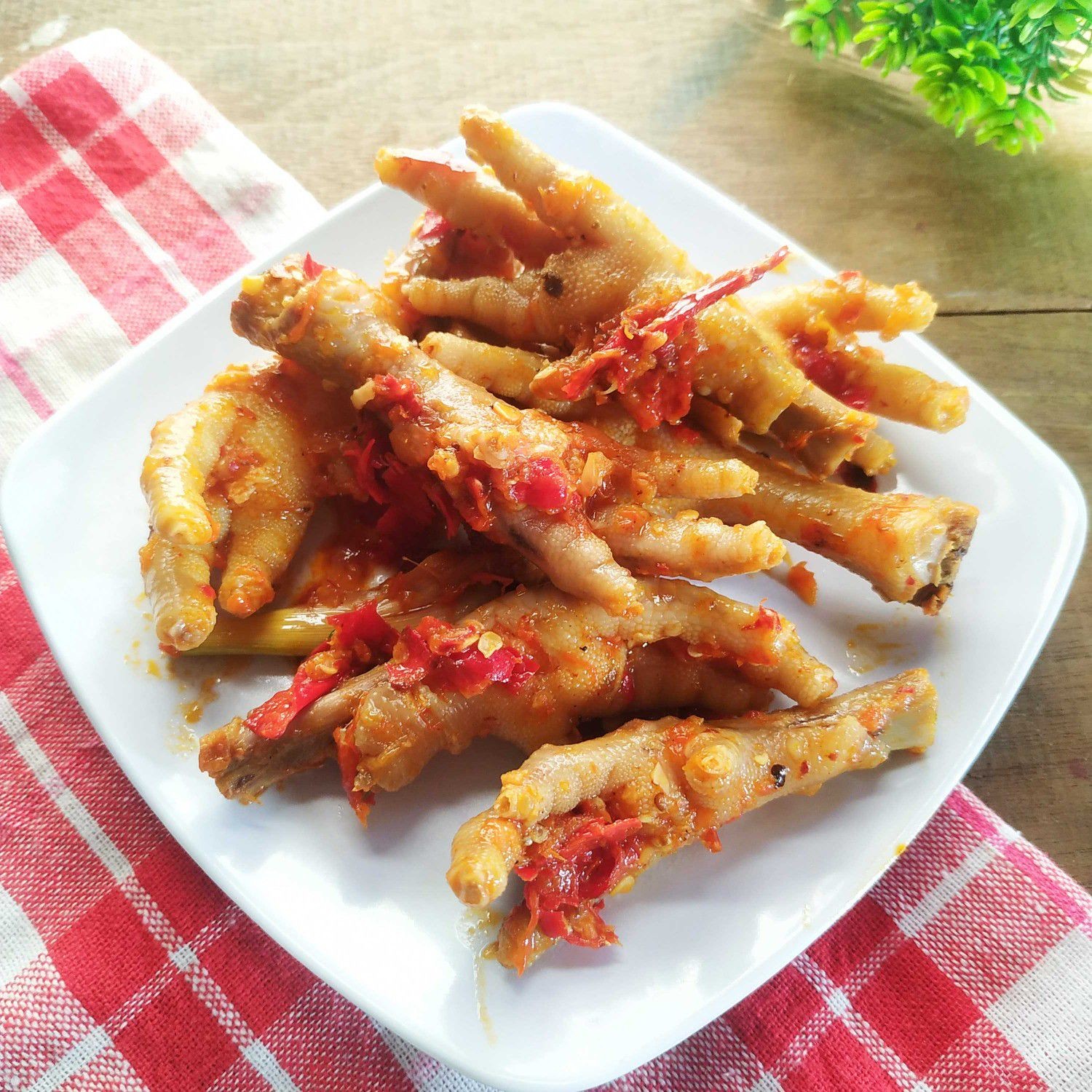 Bahan-bahan resep ceker mercon