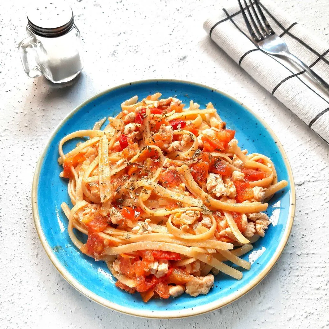 Fettucini with Chicken Rogu #JagoMasakMinggu4Periode3