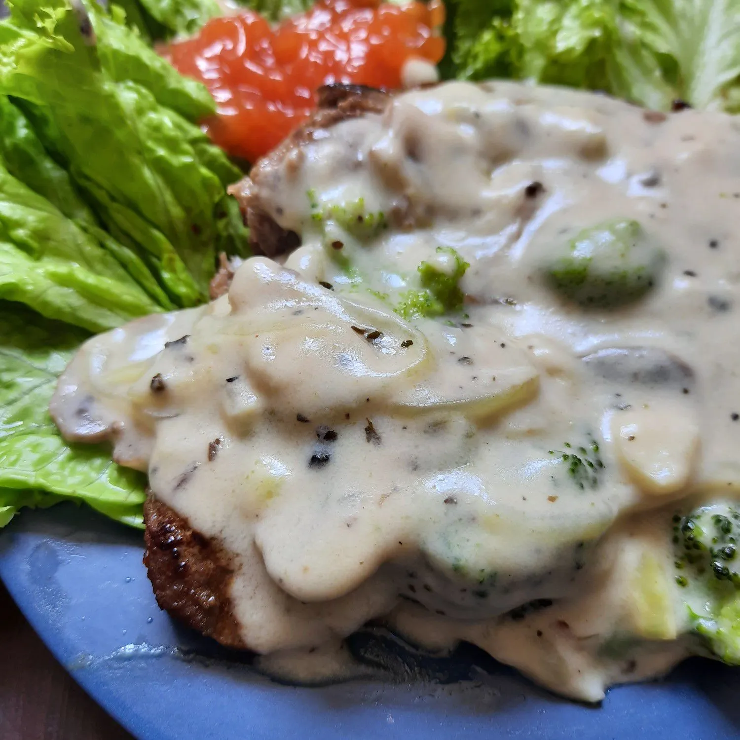 Step 9 Sirloin Steak with Mushroom Sauce