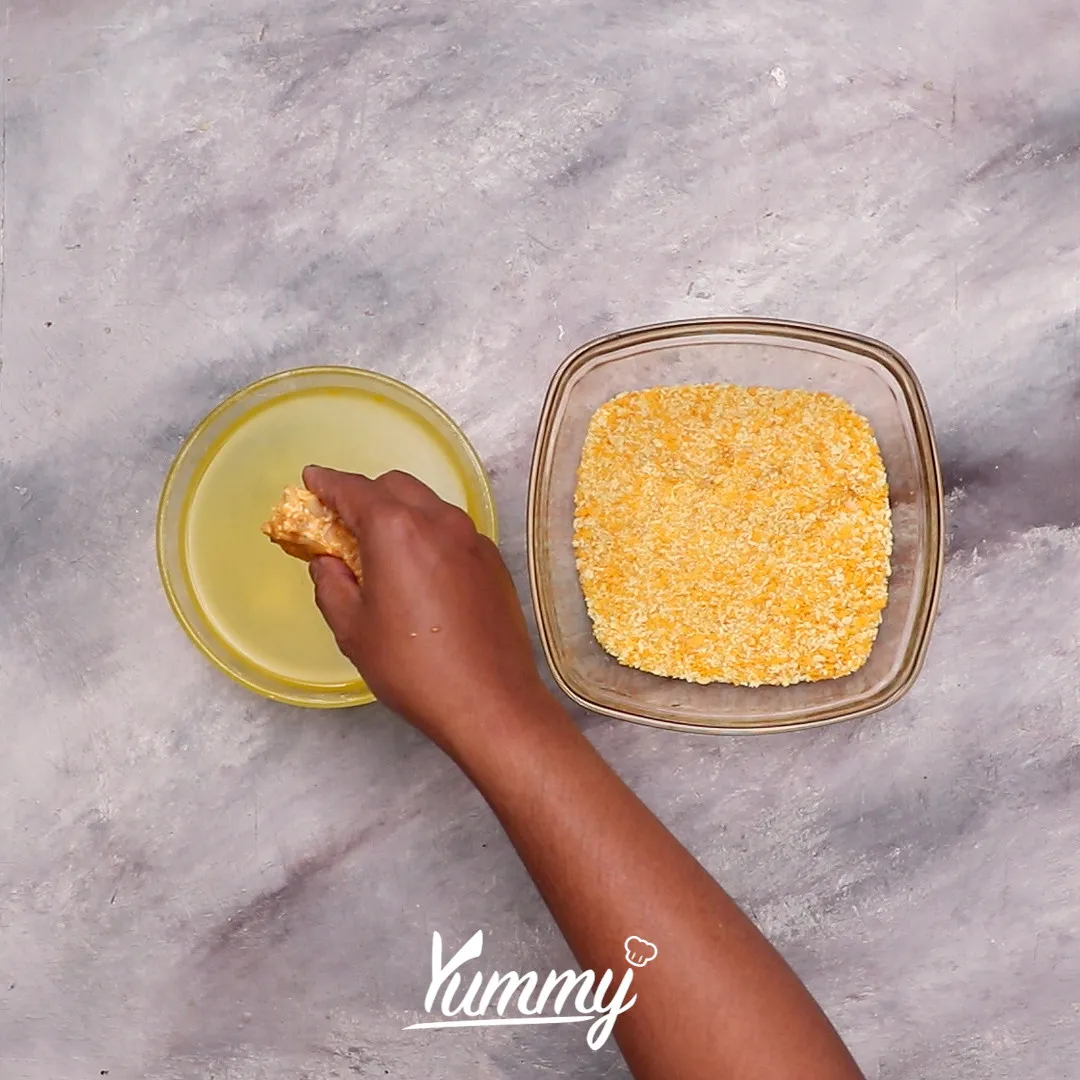 Step 4 Crispy Mac and Cheese
