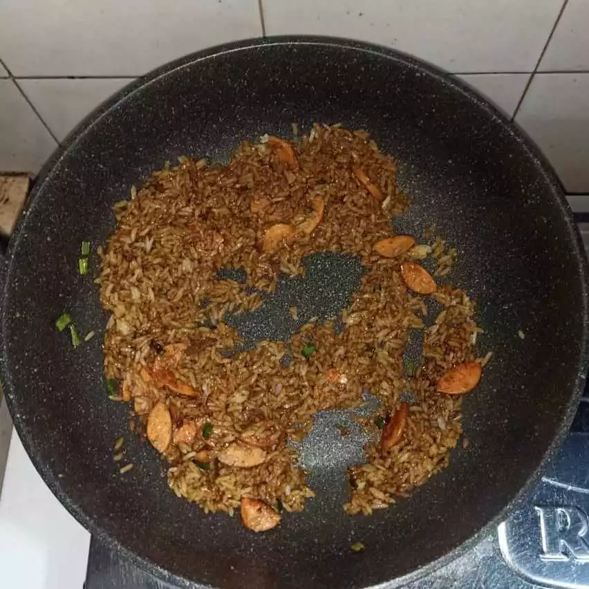 Step 8 Nasi Goreng Sosis