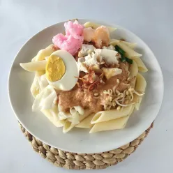 Pasta Penne Bumbu Pecel #JagoMasakMinggu5Periode3