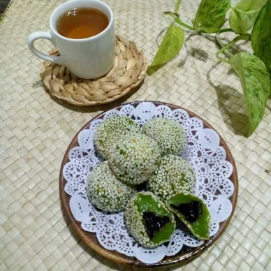 Onde-Onde Greentea Isi Coklat #JagoMasakMinggu5Periode3