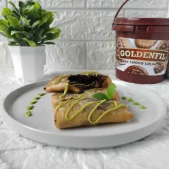 Lumpia Pisang Coklat Crunchy
