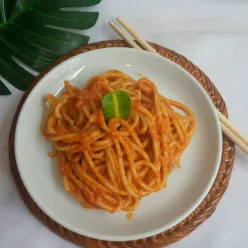 Spaghetti Bumbu Rendang #JagoMasakMinggu5Periode3