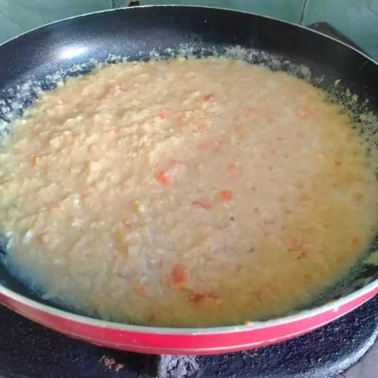 Step 9 Chicken Katsu Saus Telur Asin