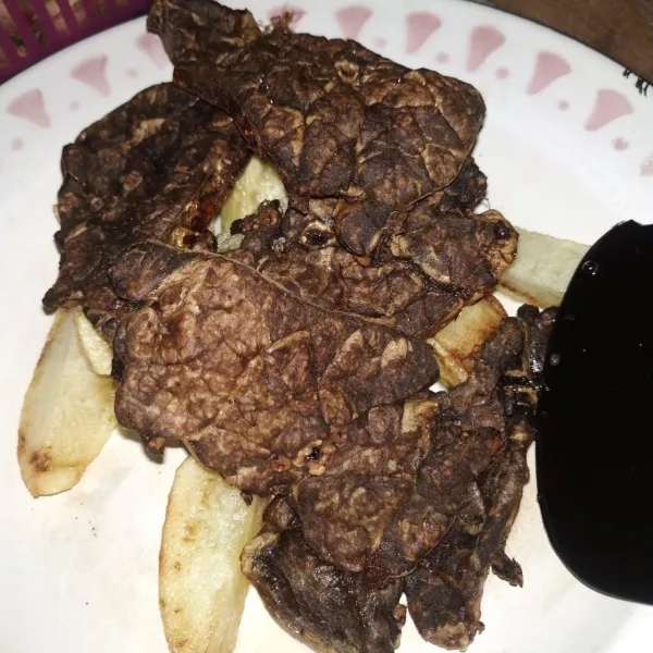 Sisihkan kentang dan paru