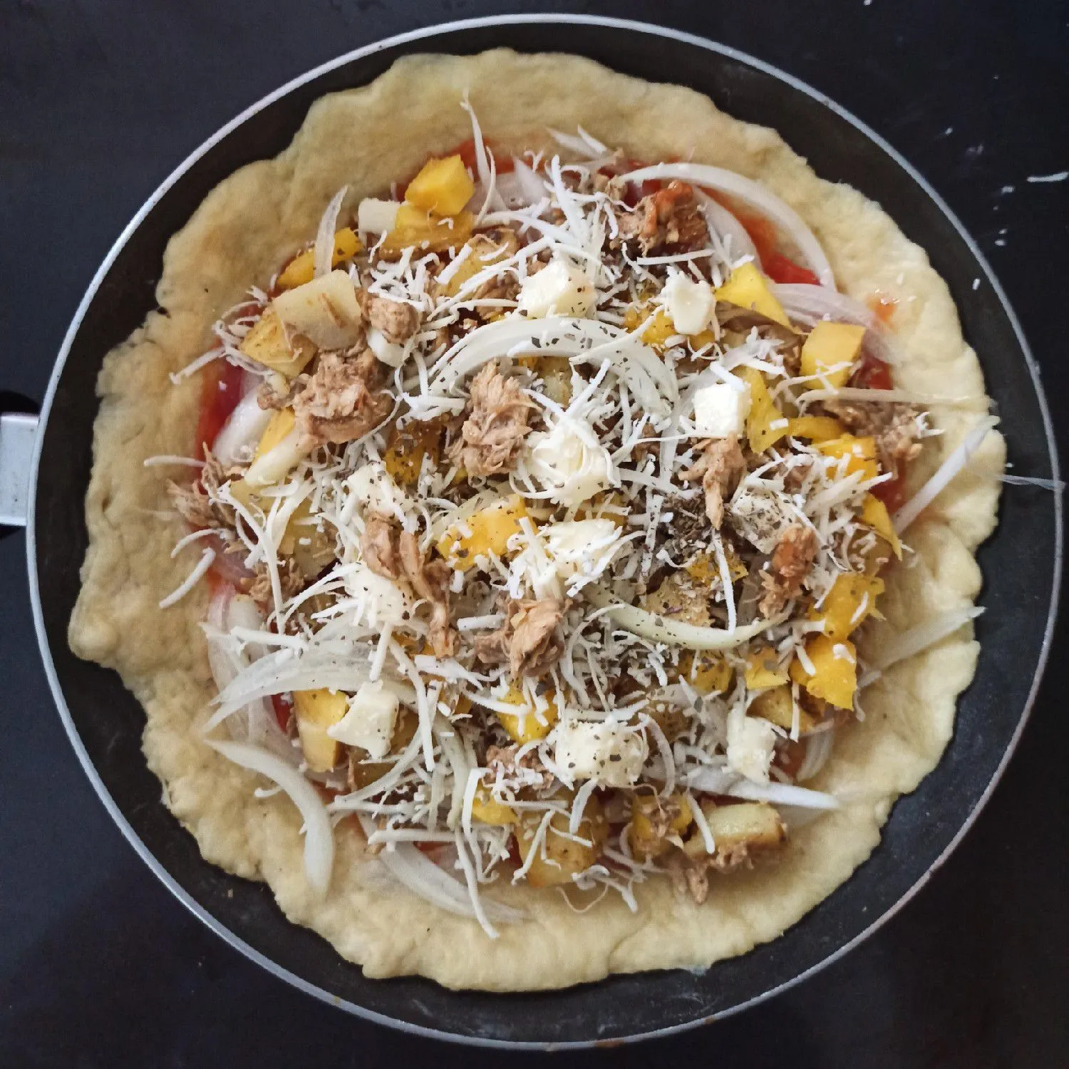 Step 7 Pizza Rendang Ayam