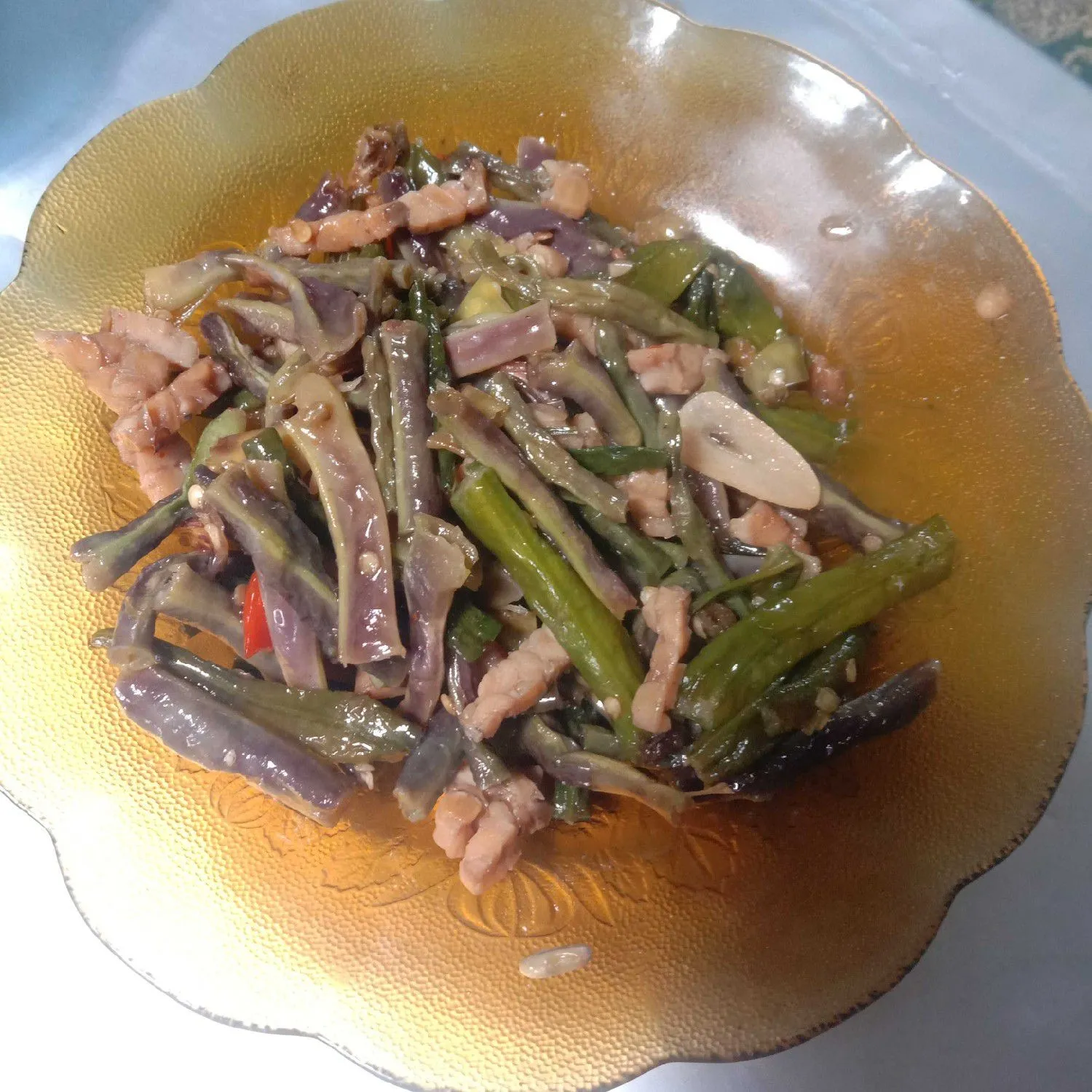 Oseng Kacang Panjang Merah