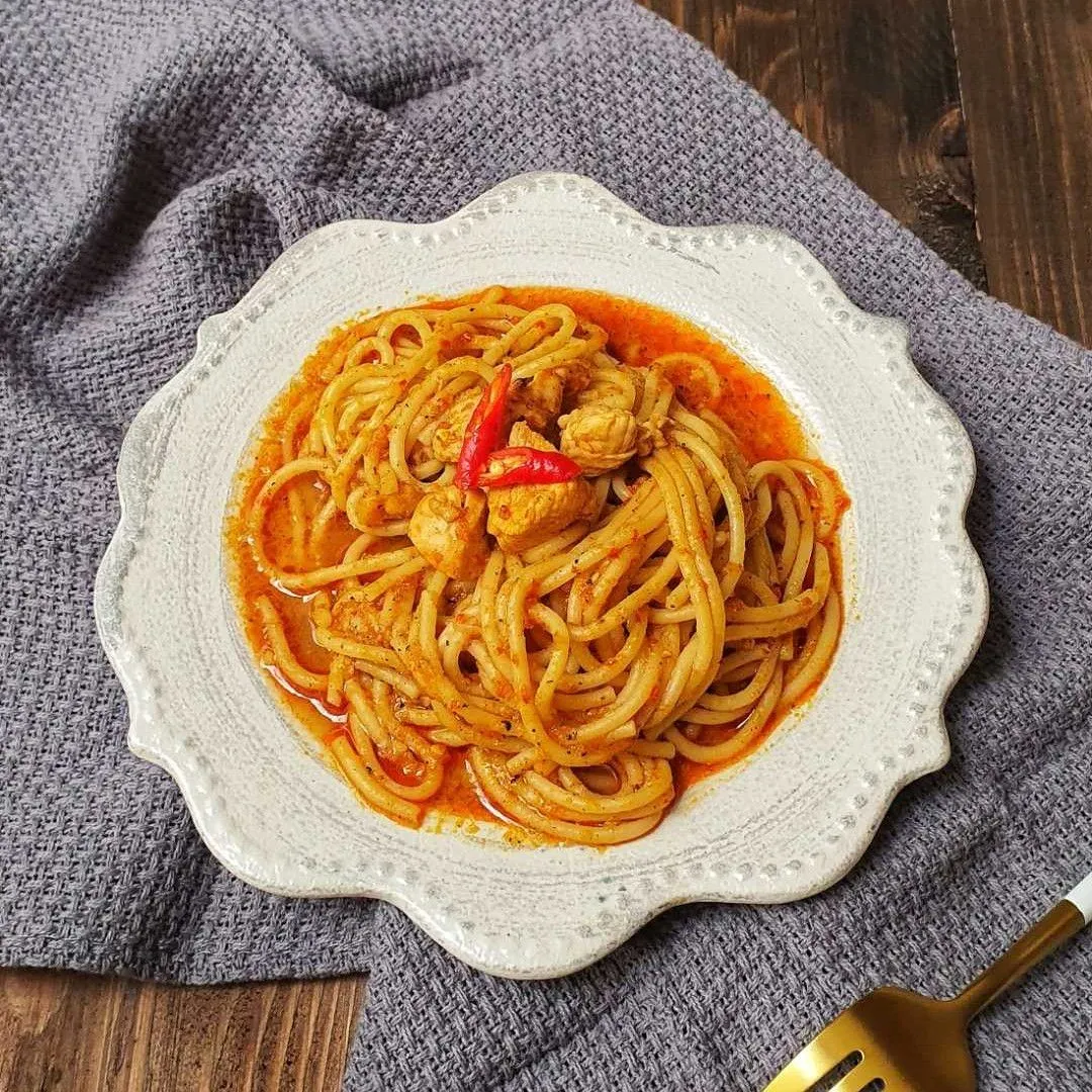 Spaghetti Ayam Gulai #JagoMasakMinggu5Periode3