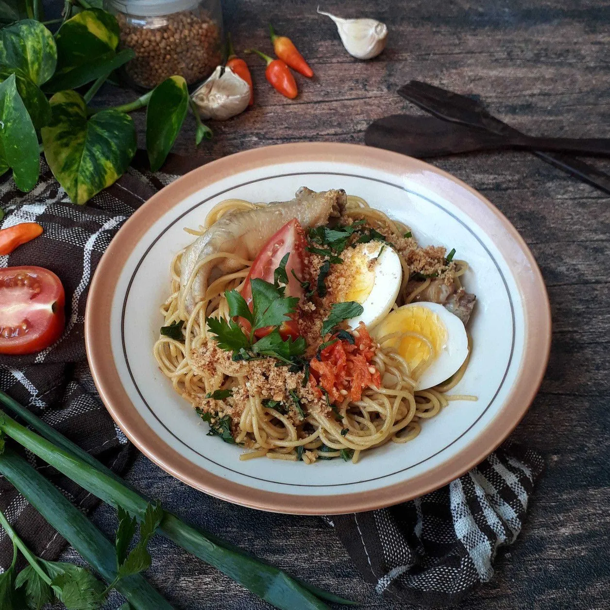 Spaghetti Ceker Goreng Soto Koya #JagoMasakMinggu5Periode3