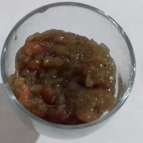 Penyajian : masukkan kacang merah ke dalam gelas.