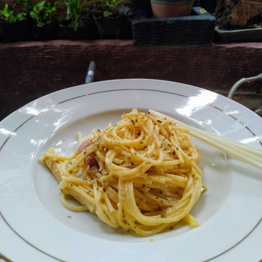 Resep Spaghetti Nyemek/Carbonara Sederhana Rumahan Di Yummy App