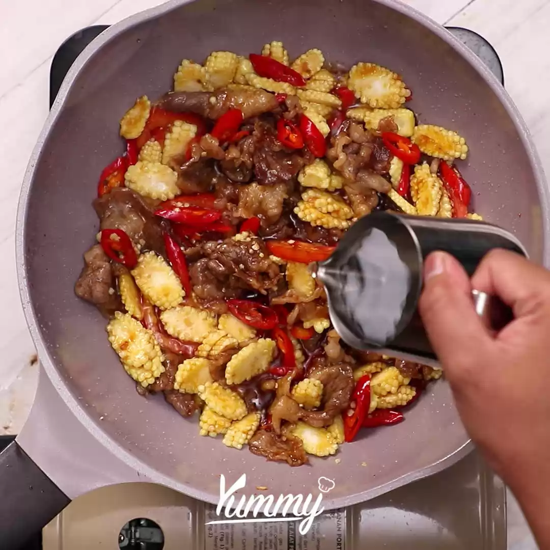 Step 4 Tumis Daging Jagung Muda