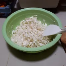 Potong kecil kubis