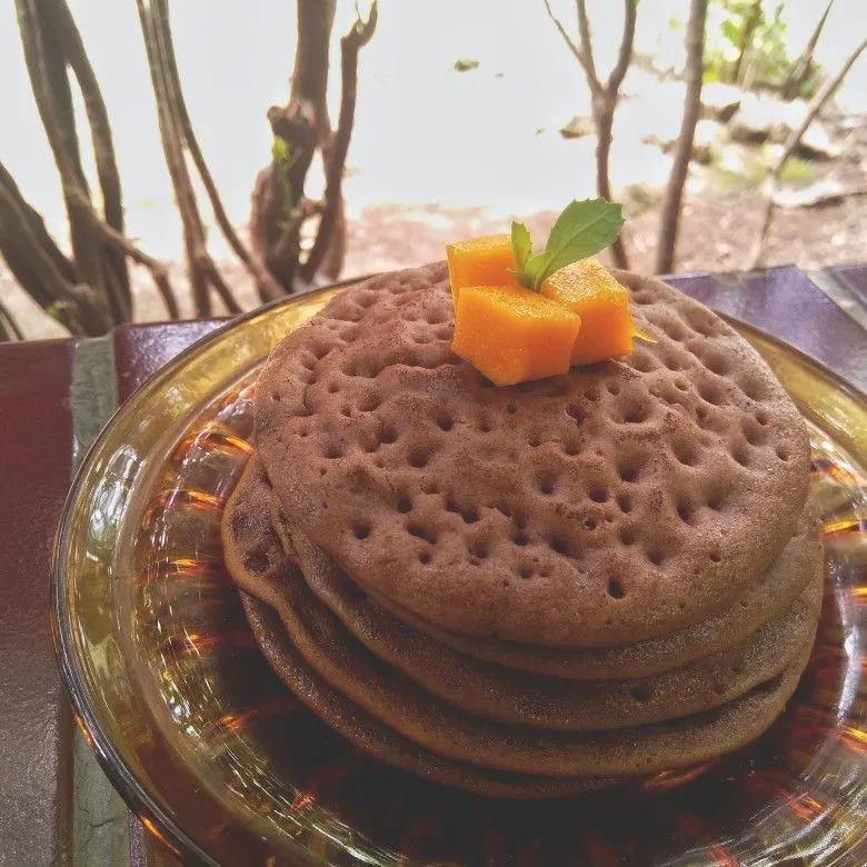 Step 5 Pancake Cokelat Bersarang